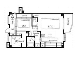 タウンシップ尾山台 1SLDKの間取図画像