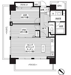 グランピラー高井戸 2LDKの間取図画像