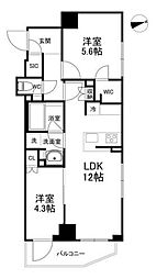CRESTCOURT世田谷松原 2LDKの間取図画像