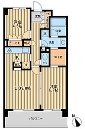 HF若林公園レジデンス 2LDKの間取図画像