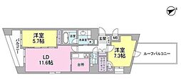 ザ・パームス代々木上原コスモテラス 2LDKの間取図画像