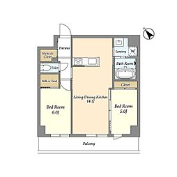 Shibars 2LDKの間取図画像