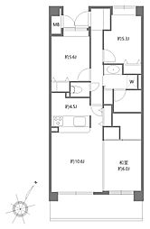 アソシエール溝の口 3LDKの間取図画像