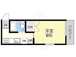 メゾン美星 ワンルームの間取図画像