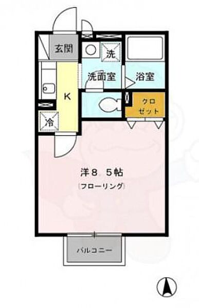 レセンテN・T ｜東京都武蔵野市境１丁目(賃貸アパート1K・2階・26.33㎡)の写真 その2