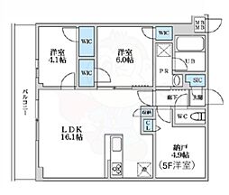 杉並区宮前4丁目マンション 2SLDKの間取図画像