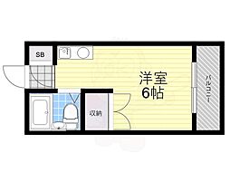富士見ハイツ ワンルームの間取図画像