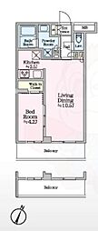 アイルプレミアム東京上石神井 1LDKの間取図画像