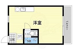 北町ビル ワンルームの間取図画像