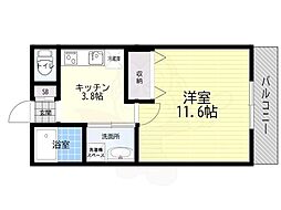 ソウェルテュール 1Kの間取図画像