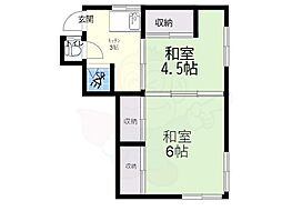 南町アパート 1Kの間取図画像