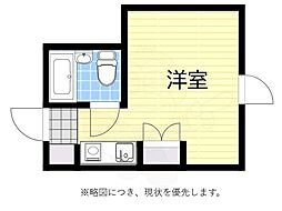 ライザ武蔵境 ワンルームの間取図画像