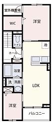 NEW DeFI III 2LDKの間取図画像