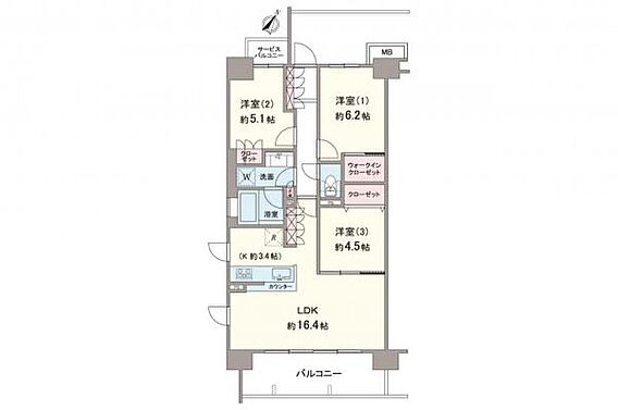 間取り図／陽当...