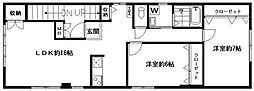Villaseine1964 2LDKの間取図画像