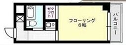 東武野田線 運河駅 徒歩7分の賃貸マンション 4階1Kの間取り