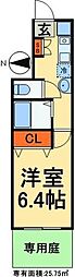 サンハイム 1Kの間取図画像