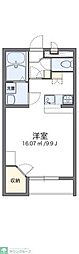 レオパレスラウルス 1Kの間取図画像