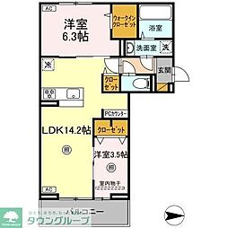 カンパーナ 2LDKの間取図画像