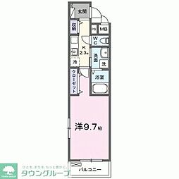 ウィンロードII 1Kの間取図画像