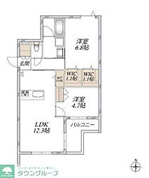 Astraea 2LDKの間取図画像