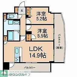 BrilliantViewCentralPark 2LDKの間取図画像