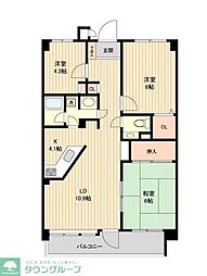 エスポワール八柱 3LDKの間取図画像