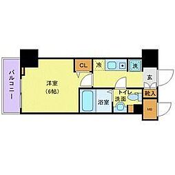 N-stageMisato 1Kの間取図画像