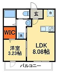 TownHouse8 1LDKの間取図画像