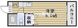 コーポビジョン浜 ワンルームの間取図画像