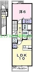 リバーサイドMK 1LDKの間取図画像