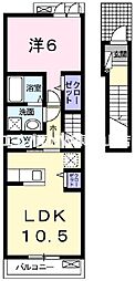アルカンシエルSai 1LDKの間取図画像