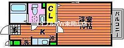ガーデンパレス 1Kの間取図画像