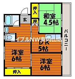 ビレッジハウス西大寺1号棟 2階