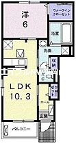 ミ　カーサ  ｜ 岡山県赤磐市下市（賃貸アパート1LDK・1階・44.21㎡） その2