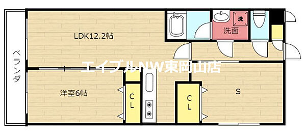 ピアグロリア森下町 ｜岡山県岡山市中区森下町(賃貸マンション2LDK・3階・55.10㎡)の写真 その2