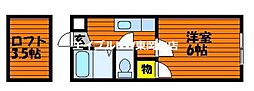 Act18 1Kの間取図画像