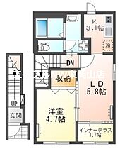 ウィステリアVI  ｜ 岡山県岡山市東区鉄（賃貸アパート1LDK・2階・42.34㎡） その2