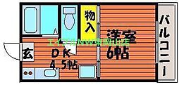 タウニィ88 1Kの間取図画像