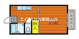 エレガントライフ 1Kの間取図画像