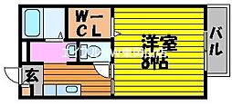 ビバーチェ・ナラバラC 1Kの間取図画像
