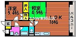 ネクスト倉田西館 2LDKの間取図画像