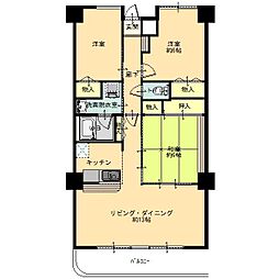 ローゼンクローネ 11階3LDKの間取り