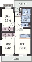 間取図画像 2LDK