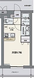 エム・セレーノ ワンルームの間取図画像
