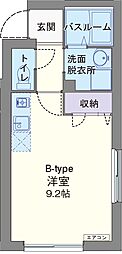 シャンノール ワンルームの間取図画像