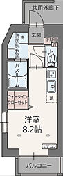 フローライト ワンルームの間取図画像