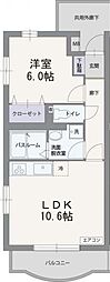 フィールドコートステラ 1LDKの間取図画像