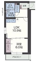 AIOLIA 1LDKの間取図画像