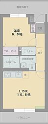 リバーストリーム 1LDKの間取図画像